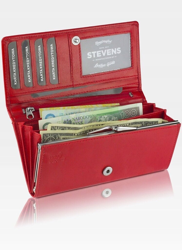 Naiste rahakott Stevens, punane hind ja info | Naiste rahakotid | kaup24.ee