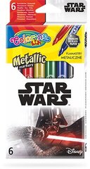 Фломастеры смываемые Colorino Disney Star Wars, 6 металлизированных цветов цена и информация | Принадлежности для рисования, лепки | kaup24.ee