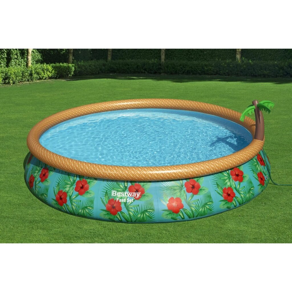 Bassein Bestway Fast Set Paradice Palms 457x84 cm, filtriga hind ja info | Basseinid | kaup24.ee