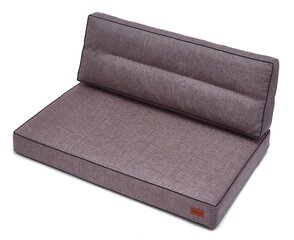 Patjade komplekt euroalustele Karol 1+1, 120 cm, pruun/roosa цена и информация | Подушки, наволочки, чехлы | kaup24.ee