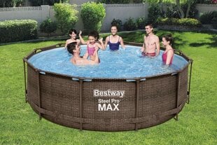 Каркасный бассейн Bestway Steel Pro Max Swim Vista 366x100 см, с фильтром цена и информация | Бассейны | kaup24.ee