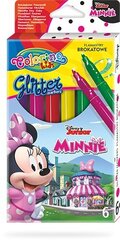 Mahapestavad sädelevad viltpliiatsid Colorino Disney Junior Minnie, 6 värvi цена и информация | Принадлежности для рисования, лепки | kaup24.ee