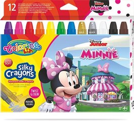 Винтовые шелковые мелки Colorino Disney Junior Minnie 3 в 1, 12 цветов цена и информация | Принадлежности для рисования, лепки | kaup24.ee