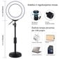 LED rõngaslamp 16 cm, alusega 18-28 cm, USB hind ja info | Fotovalgustuse seadmed | kaup24.ee