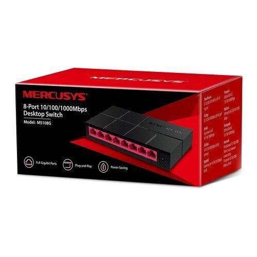 Mercusys MS108G 8-port Desktop Switch цена и информация | Lülitid (Switch) | kaup24.ee