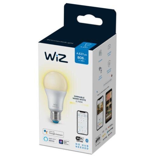 LED lamp Wiz Wi-Fi A60 8W 806lm E27 2700K 25 000h, hämardatav hind ja info | Lambipirnid, lambid | kaup24.ee