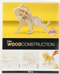 3D деревянный конструктор Creativ, Лев, 580506 цена и информация | Конструкторы и кубики | kaup24.ee