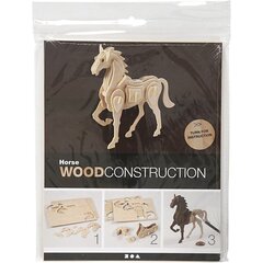 3D деревянный конструктор, Лошадь цена и информация | Конструкторы и кубики | kaup24.ee