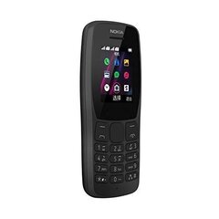 Nokia 110 (2019), 4 MB, Dual SIM, Black hind ja info | Telefonid | kaup24.ee