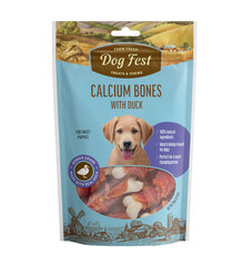 DogFest Кальциевая косточка с уткой, для щенков, 90г цена и информация | Лакомства для собак | kaup24.ee