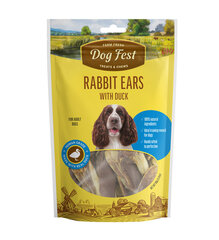 DogFest Küülikukõrvad pardilihaga, täiskasvanud koertele, 90 g цена и информация | Лакомства для собак | kaup24.ee