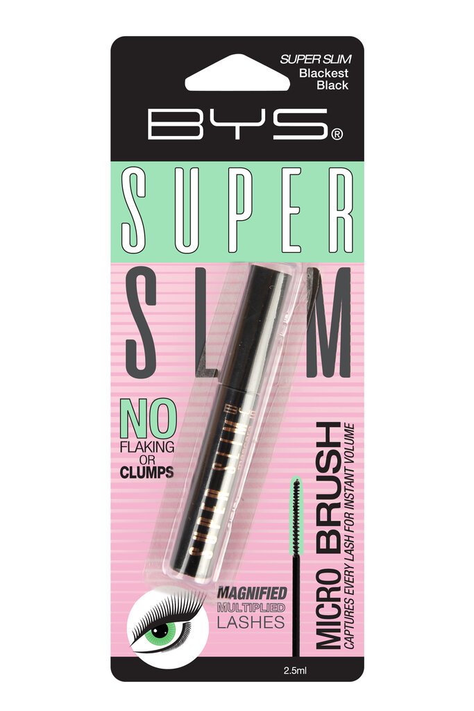 Ripsmetušš Super Slim BYS, 2,5 ml hind ja info | Ripsmetušid, lauvärvid, silmapliiatsid, seerumid | kaup24.ee