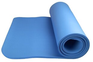 Гимнастический мат Fitness yoga mat plus, 1 см, синий цена и информация | Коврики для йоги, фитнеса | kaup24.ee