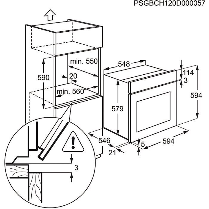 Integreeritav ahi Electrolux EOB5351AOX цена и информация | Ahjud | kaup24.ee