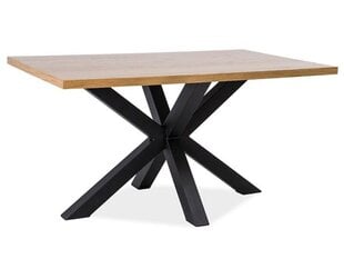 Стол Signal Meble Cross, 150x90 см, коричневый/черный цена и информация | Кухонные и обеденные столы | kaup24.ee