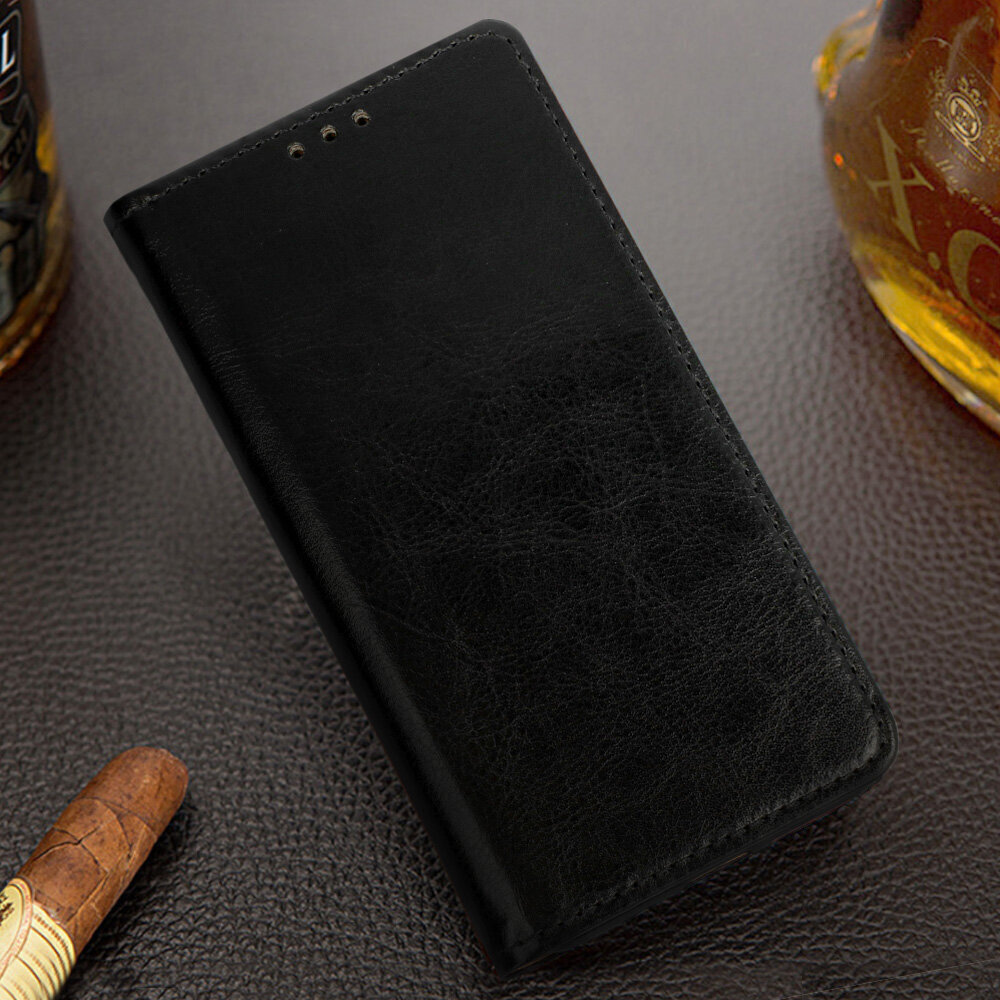 Telefoniümbris Leather book Samsung Galaxy A50, must hind ja info | Telefoni kaaned, ümbrised | kaup24.ee