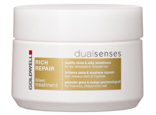 Juuksemask Goldwell Dualsenses Rich Repair 60 Sec Treatment 200 ml цена и информация | Средства для укрепления волос | kaup24.ee