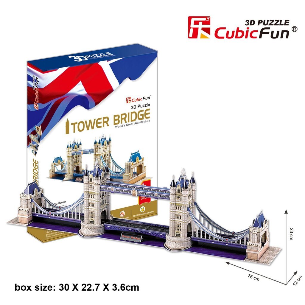 3D pusle Tower Bridge, 120 detaili hind ja info | Pusled | kaup24.ee