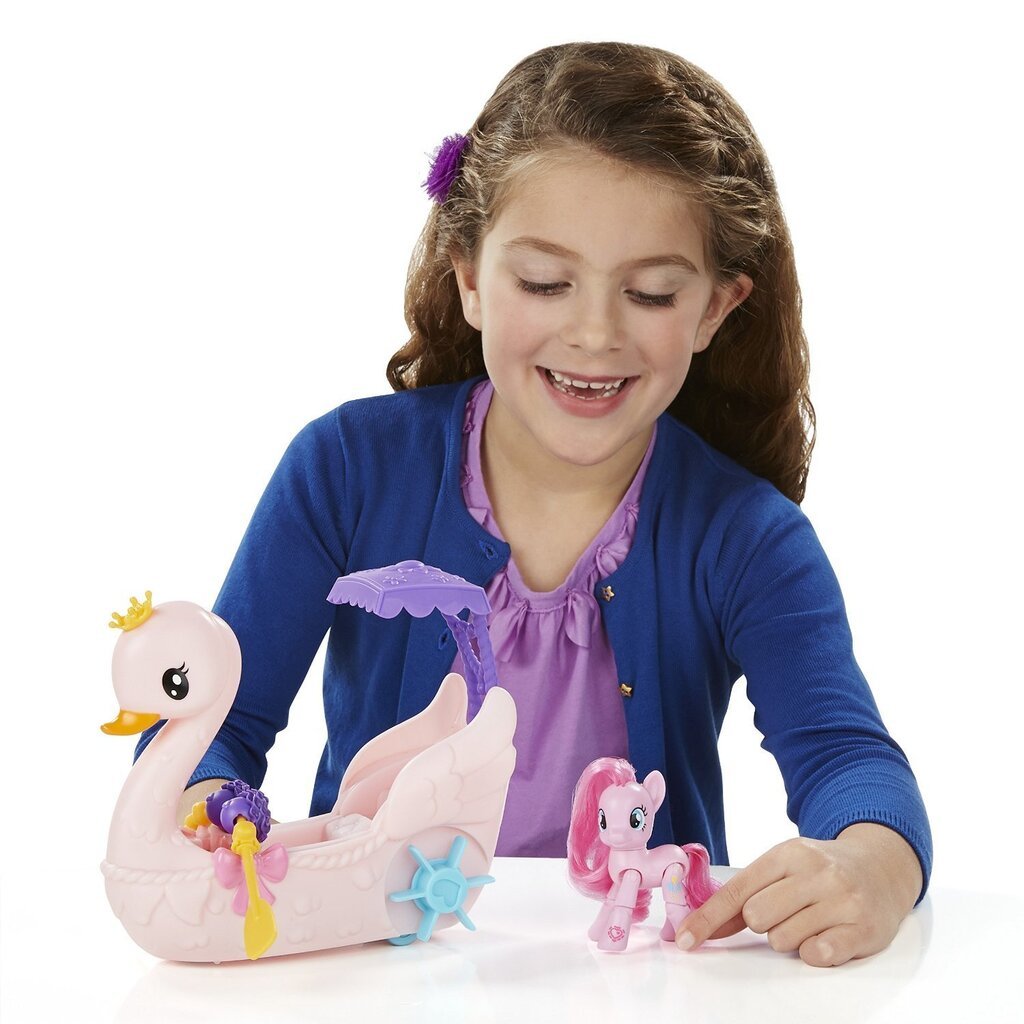 Väikese Poni luigepaat Hasbro My Little Pony Pinkie Pie Swan Boat, B3600EU4 цена и информация | Tüdrukute mänguasjad | kaup24.ee