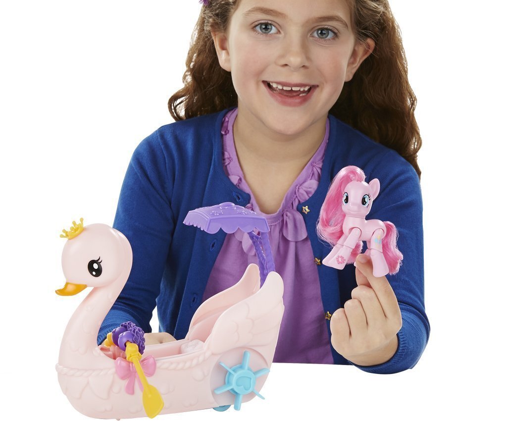 Väikese Poni luigepaat Hasbro My Little Pony Pinkie Pie Swan Boat, B3600EU4 hind ja info | Tüdrukute mänguasjad | kaup24.ee