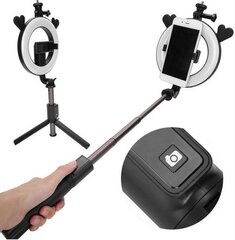 Vlogging Selfie statiiv Hallo, P40D1 LED-lambiga, kaugjuhtimispuldiga hind ja info | Selfie sticks | kaup24.ee