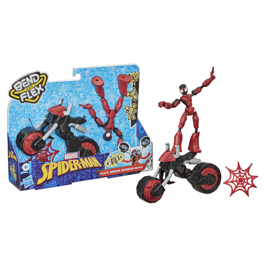 Kujuke mootorrattaga Hasbro Spider-Man Bend N Flex цена и информация | Poiste mänguasjad | kaup24.ee