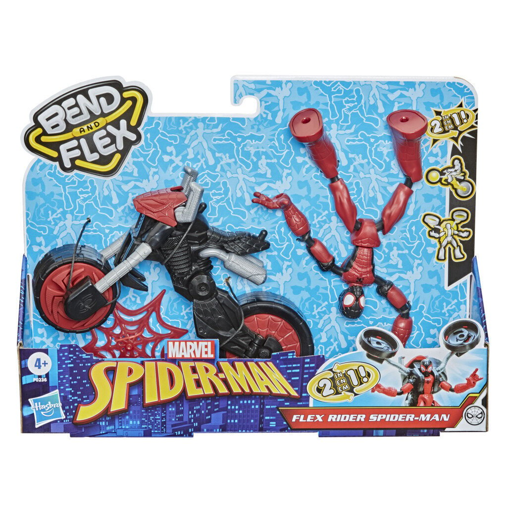 Kujuke mootorrattaga Hasbro Spider-Man Bend N Flex цена и информация | Poiste mänguasjad | kaup24.ee