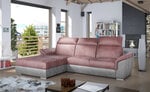 Мягкий угловой диван Trevisco, розовый/серый