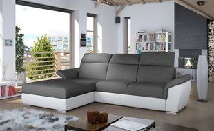 Мягкий угловой диван Trevisco, темно-серый/белый цена и информация | Угловые диваны | kaup24.ee