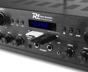 Power Dynamics PV240BT 4-зонный усилитель звука, 400 Вт цена и информация | Домашняя акустика и системы «Саундбар» («Soundbar“) | kaup24.ee