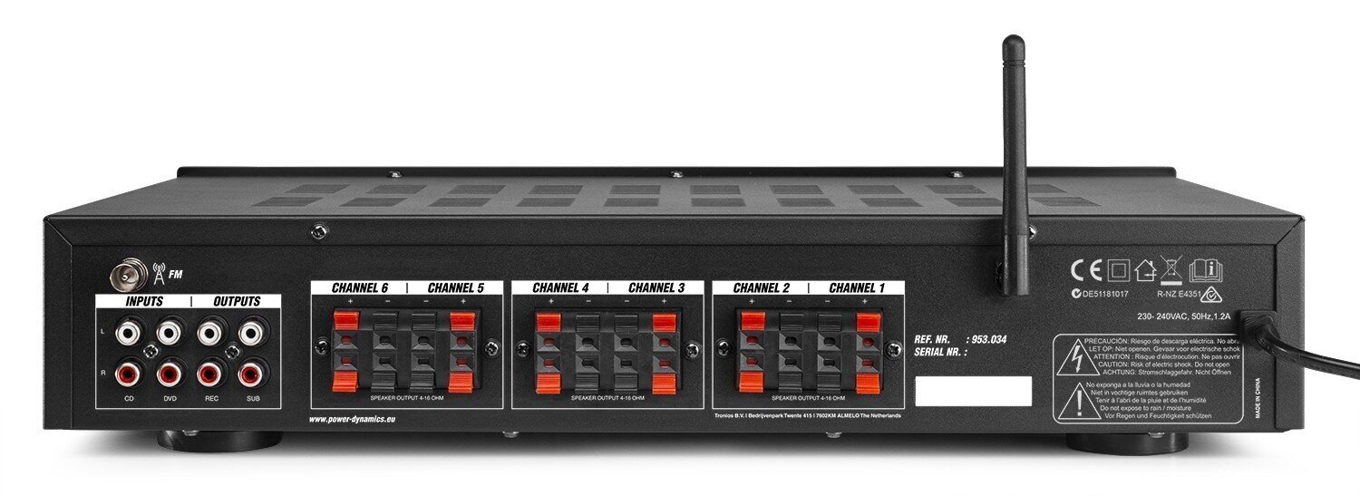Power Dynamics PV260BT 6 цена и информация | Koduaudio ja "Soundbar" süsteemid | kaup24.ee