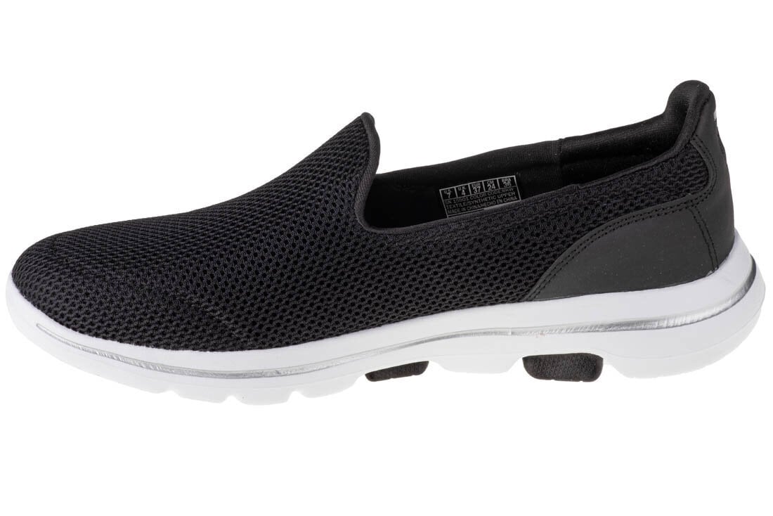 Naiste vabaajajalatsid Skechers Go Walk 5 15901-BKW, must hind ja info | Naiste spordi- ja vabaajajalatsid | kaup24.ee