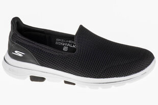 Naiste vabaajajalatsid Skechers Go Walk 5 15901-BKW, must цена и информация | Спортивная обувь, кроссовки для женщин | kaup24.ee