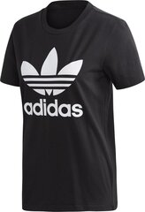Adidas Trefoil Tee Bl FM3311 женская футболка, черная цена и информация | Футболка женская | kaup24.ee