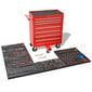 Töökoja tööriistakäru 1125 tööriistaga, punane цена и информация | Tööriistakastid, tööriistahoidjad | kaup24.ee