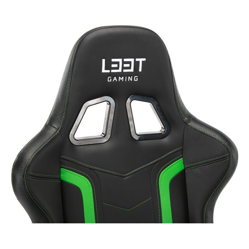 Mänguritool L33T Gaming Energy, must/roheline hind ja info | Kontoritoolid | kaup24.ee