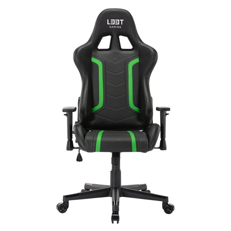 Mänguritool L33T Gaming Energy, must/roheline hind ja info | Kontoritoolid | kaup24.ee