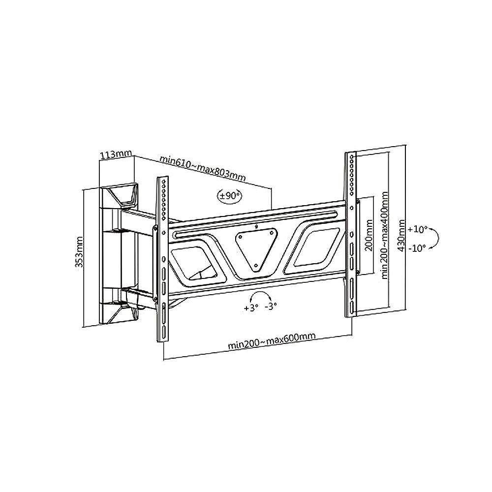 TV kinnitus Maclean MC-810 hind ja info | Teleri seinakinnitused ja hoidjad | kaup24.ee