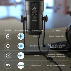 Juhtmega mikrofon Fifine K690 USB hind ja info | Mikrofonid | kaup24.ee