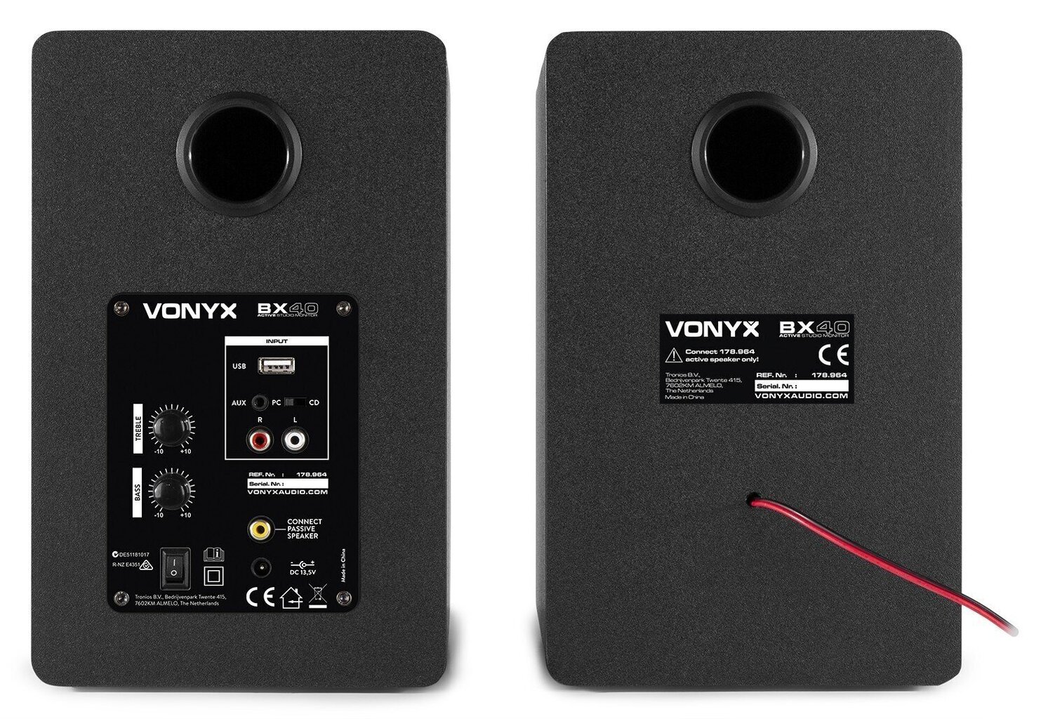 Vonyx BX40 aktiivstuudio monitorid (paar) 4 ”USB BT hind ja info | Kõlarid | kaup24.ee