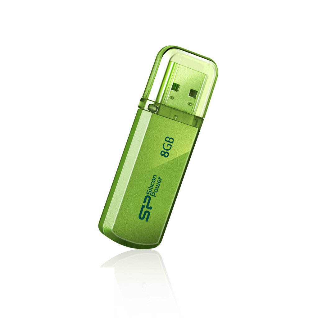 Mälupulk Silicon Power Helios 8GB USB 2.0 Roheline hind ja info | Mälupulgad | kaup24.ee