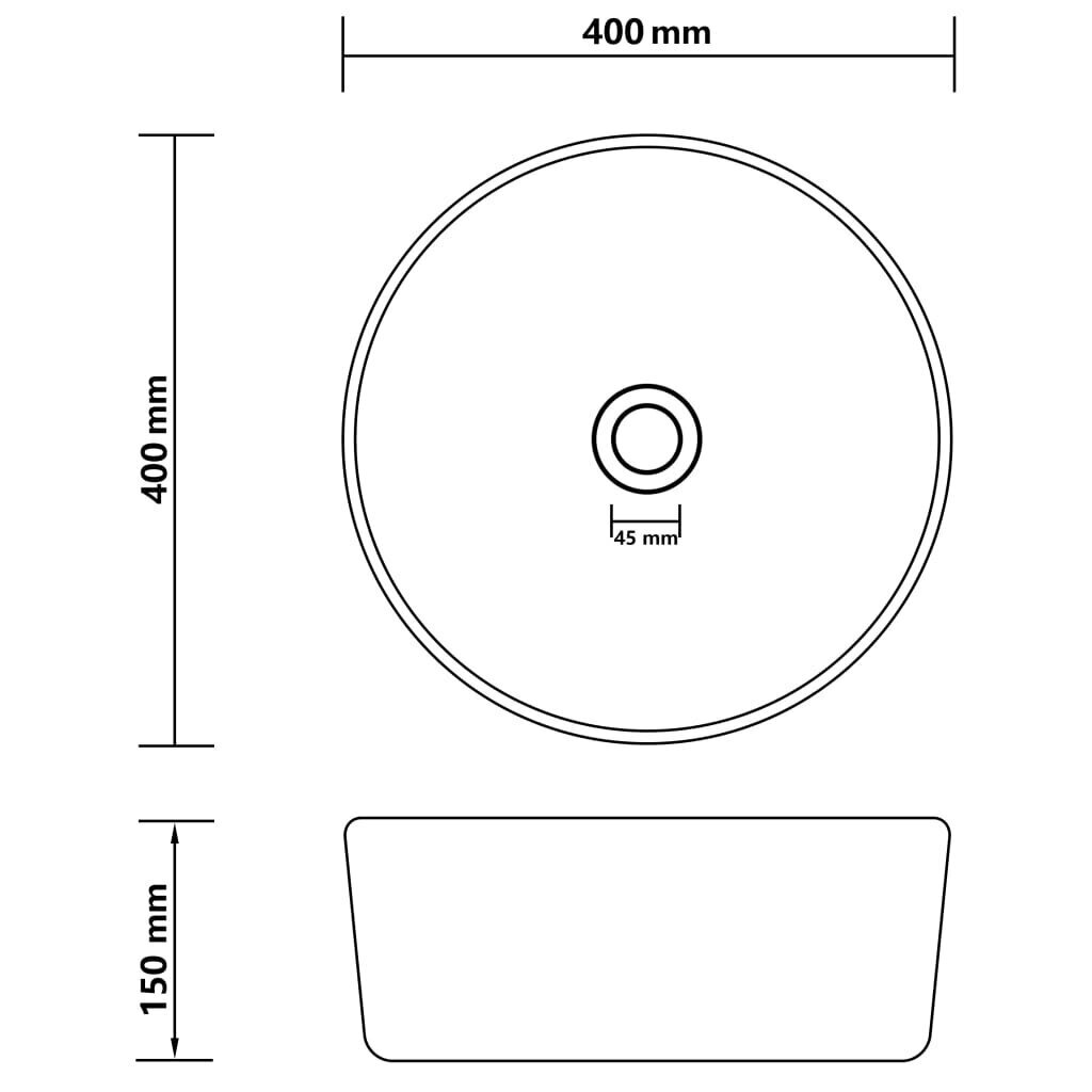 Valamu 400x150, hall цена и информация | Kraanikausid, valamud | kaup24.ee