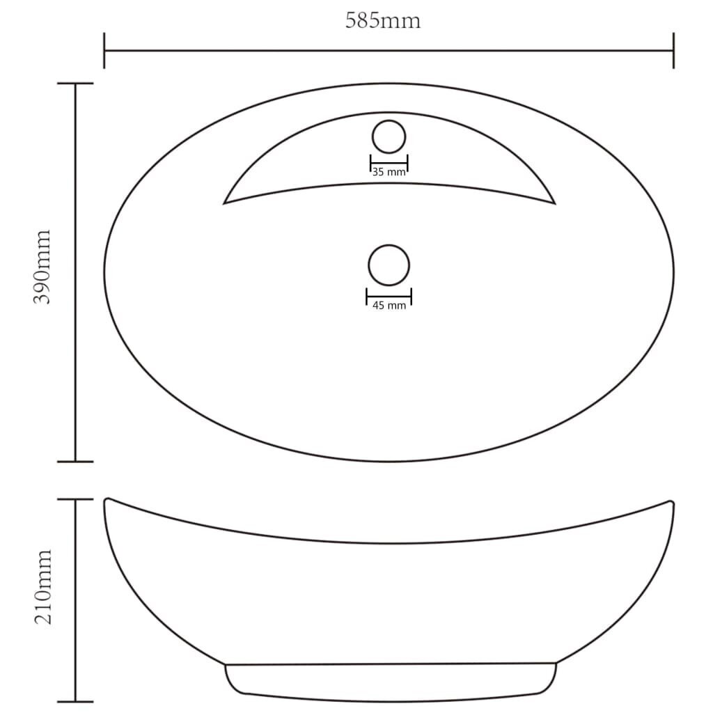 Valamu 585x390, roheline hind ja info | Kraanikausid, valamud | kaup24.ee