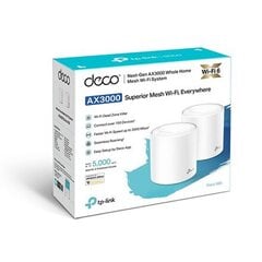 TP-LINK AX3000 Whole Home Mesh Wi-Fi 6 System Deco X60 (2-pack) 802.11ax, 2402+574 Mbit цена и информация | Маршрутизаторы (роутеры) | kaup24.ee