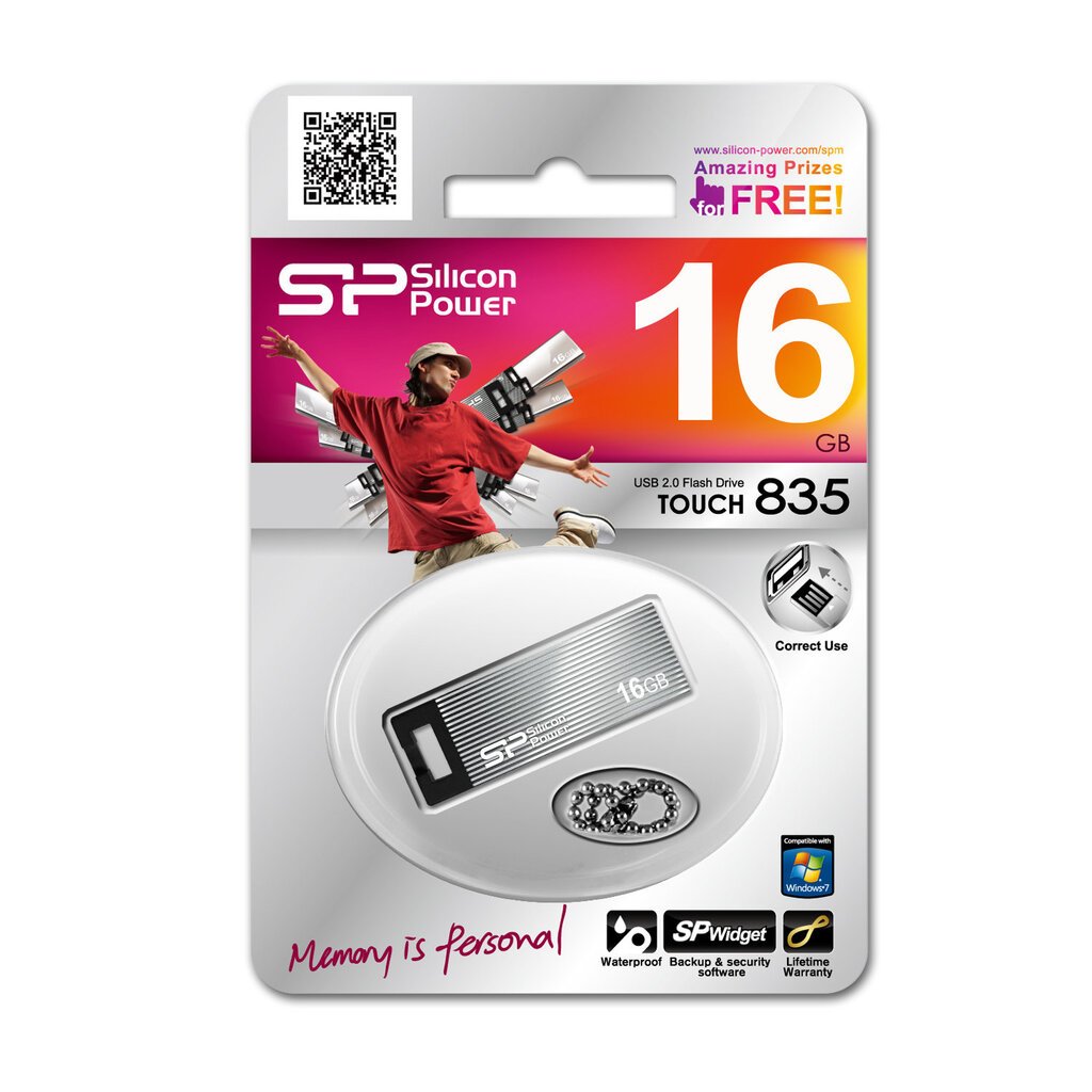 Silicon Power Touch 835 16GB, USB 2.0 hind ja info | Mälupulgad | kaup24.ee