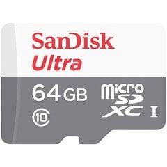 SanDisk Ultra Light microSDXC, 64GB цена и информация | Карты памяти для фотоаппаратов, камер | kaup24.ee