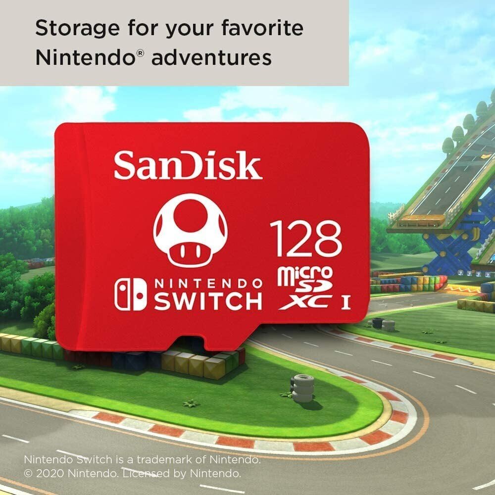 SanDisk microSDXC 128GB, Nintendo Switchile цена и информация | Fotoaparaatide mälukaardid | kaup24.ee