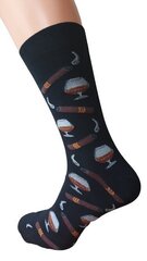 Мужские носки с рисунком "Коньяк" (Черные) цена и информация | Meeste sokid | kaup24.ee