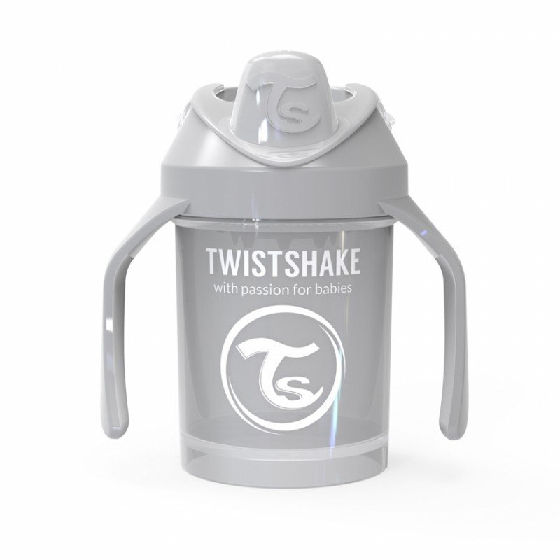 Pudel Twistshake Mini Cup, 230 ml, 4 kuud, hall цена и информация | Lutipudelid ja aksessuaarid | kaup24.ee