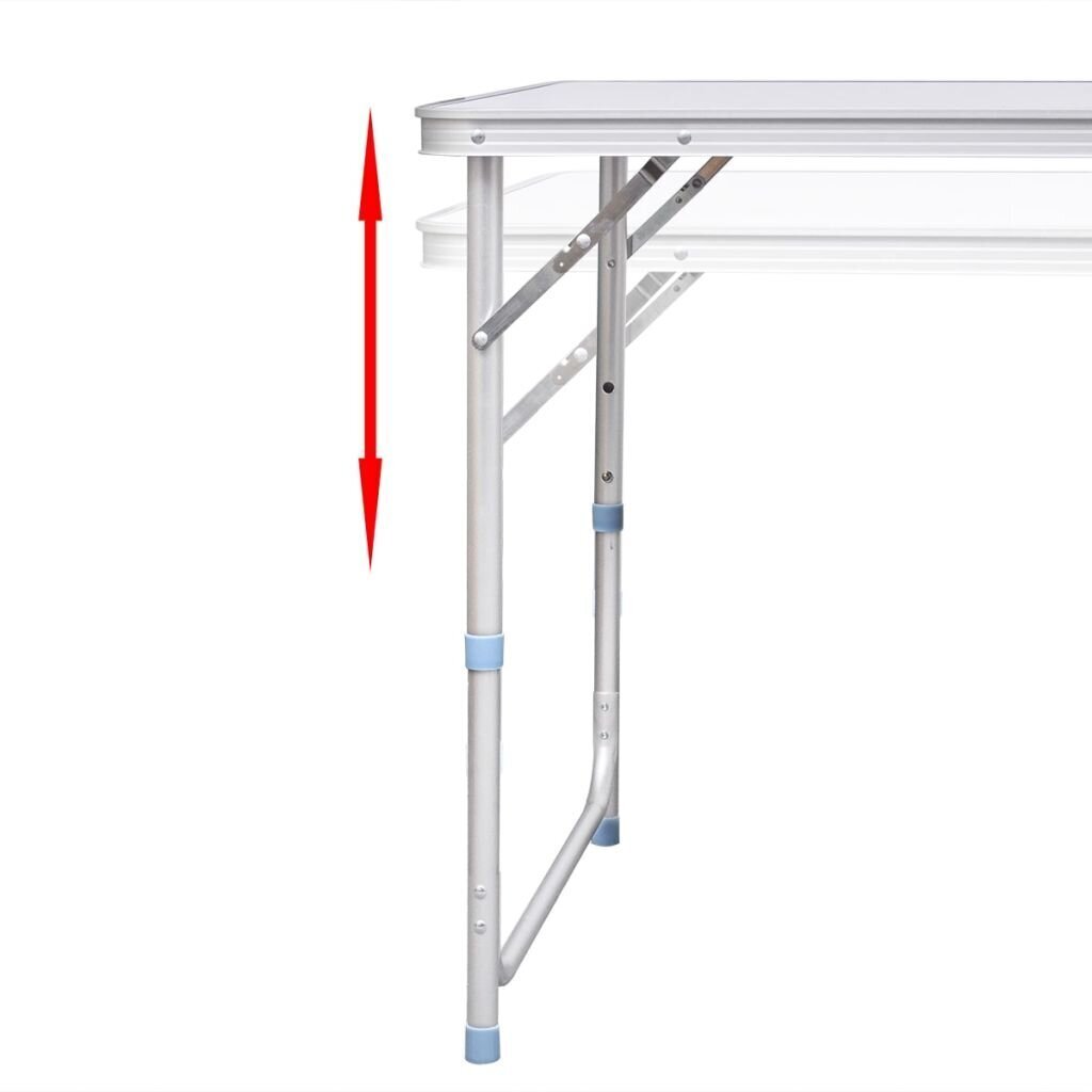 Kokkupandav laud telkimiseks alumiiniumist 120 x 60 cm hind ja info | Matkamööbel | kaup24.ee